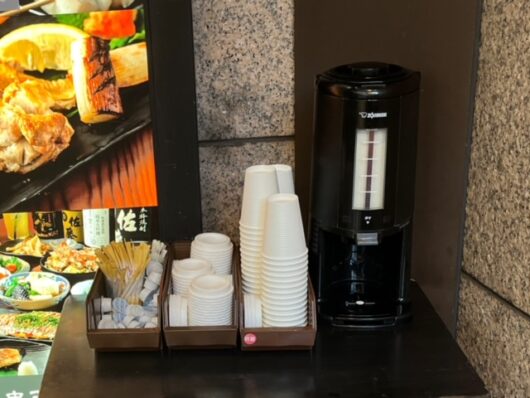 個室串天鮮魚二十四区末広町のコーヒー無料サービス