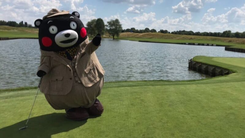 ゴルフ場でナイスショット