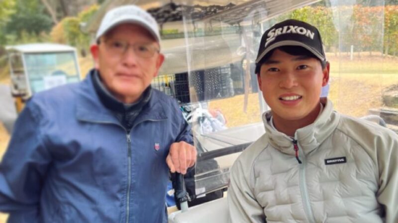 選手の祖父を紹介するイメージ画像