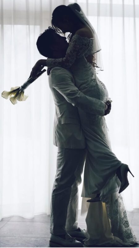 夫の高身長を紹介するイメージ画像