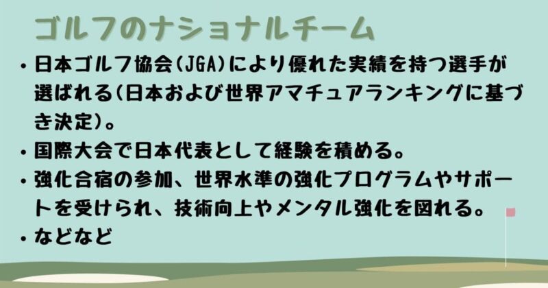 ナショナルチームについて説明するイメージ画像